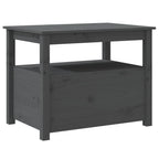 Tavolino da Salotto Grigio 71x49x55cm in Legno Massello di Pino