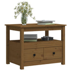 Tavolino da Salotto ambra 71x49x55 cm in Legno Massello di Pino