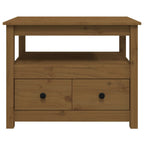 Tavolino da Salotto ambra 71x49x55 cm in Legno Massello di Pino