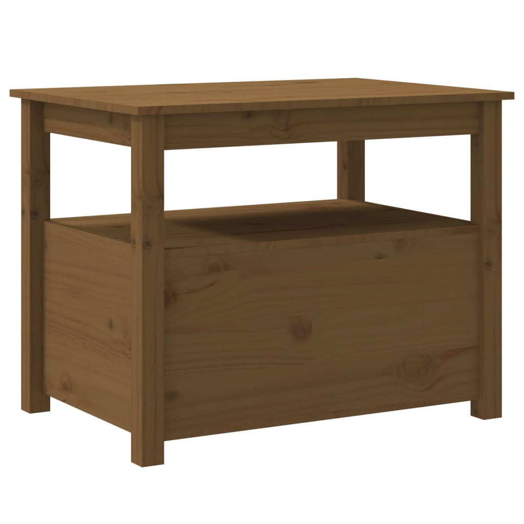 Tavolino da Salotto ambra 71x49x55 cm in Legno Massello di Pino