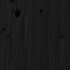 Tavolino da Salotto Nero 71x49x55cm in Legno Massello di Pino