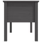 Tavolino da Salotto Grigio 102x49x55 cm Legno Massello di Pino
