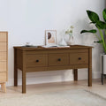 Tavolino da Salotto ambra 102x49x55cm in Legno Massello di Pino