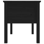Tavolino da Salotto Nero 102x49x55 cm in Legno Massello di Pino