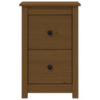 Comodino ambra 40x35x61,5 cm in Legno Massello di Pino