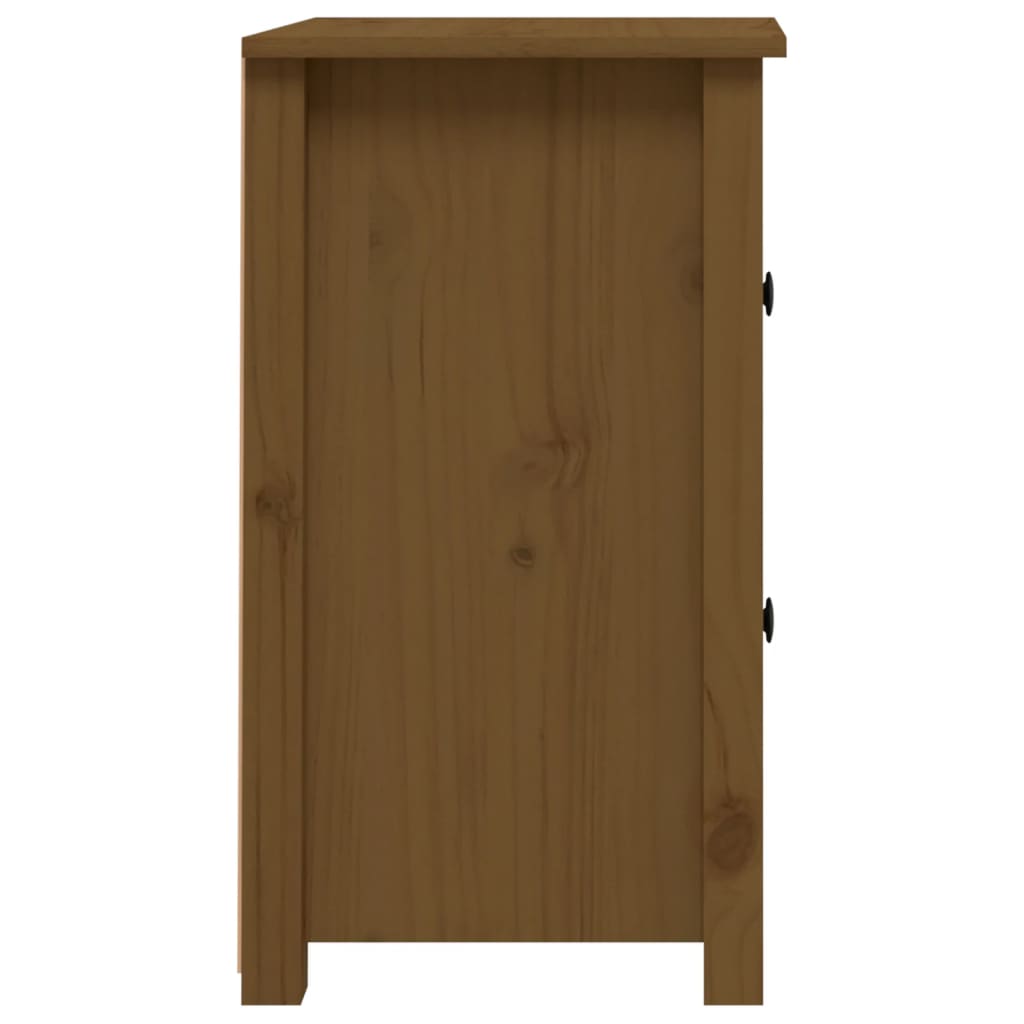 Comodino ambra 40x35x61,5 cm in Legno Massello di Pino
