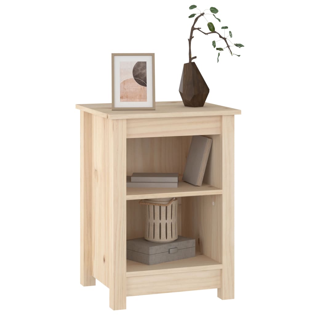 Comodino 40x35x55 cm in Legno Massello di Pino
