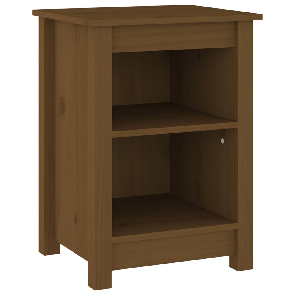 Comodini 2 pz ambra 40x35x55 cm in Legno Massello di Pino