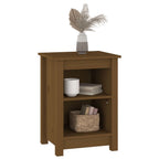 Comodini 2 pz ambra 40x35x55 cm in Legno Massello di Pino
