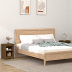 Comodini 2 pz ambra 40x35x55 cm in Legno Massello di Pino