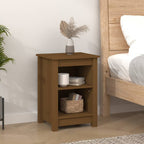 Comodini 2 pz ambra 40x35x55 cm in Legno Massello di Pino