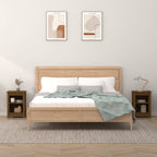 Comodini 2 pz ambra 40x35x55 cm in Legno Massello di Pino