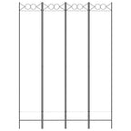 Divisorio a 4 Pannelli Bianco 160x220 cm Tessuto