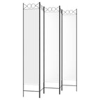 Divisorio a 5 Pannelli Bianco 200x220 cm Tessuto