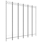 Divisorio a 6 Pannelli Bianco 240x200 cm Tessuto