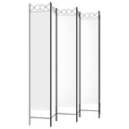 Divisorio a 6 Pannelli Bianco 240x200 cm Tessuto