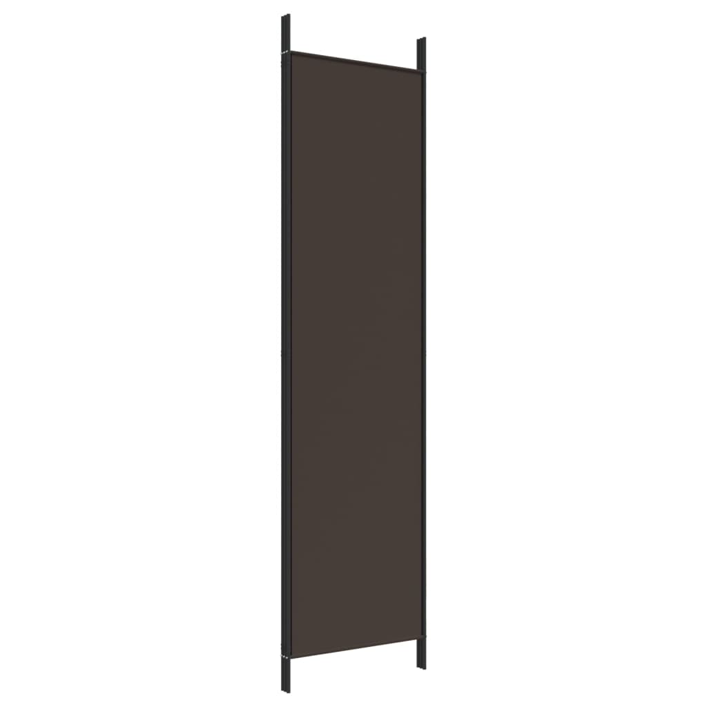 Divisorio a 3 Pannelli Marrone 150x200 cm in Tessuto