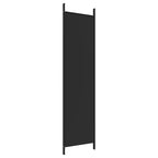Divisorio a 3 Pannelli Nero 150x200 cm in Tessuto