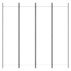 Divisorio a 4 Pannelli Bianco 200x200 cm Tessuto