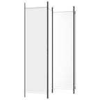 Divisorio a 4 Pannelli Bianco 200x200 cm Tessuto
