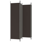 Divisorio a 4 Pannelli Marrone 200x200 cm in Tessuto