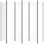 Divisorio a 6 Pannelli Bianco 300x200 cm Tessuto