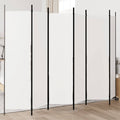 Divisorio a 6 Pannelli Bianco 300x200 cm Tessuto