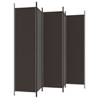Divisorio a 6 Pannelli Marrone 300x200 cm in Tessuto