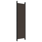 Divisorio a 6 Pannelli Marrone 300x200 cm in Tessuto