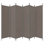 Divisorio a 6 Pannelli Antracite 300x200 cm Tessuto