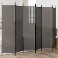 Divisorio a 6 Pannelli Antracite 300x200 cm Tessuto