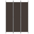 Divisorio a 3 Pannelli Marrone 150x220 cm in Tessuto