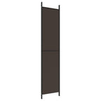 Divisorio a 3 Pannelli Marrone 150x220 cm in Tessuto