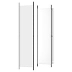 Divisorio a 4 Pannelli Bianco 200x220 cm Tessuto