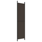 Divisorio a 4 Pannelli Marrone 200x220 cm in Tessuto