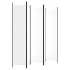 Divisorio a 5 Pannelli Bianco 250x220 cm Tessuto
