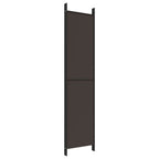 Divisorio a 5 Pannelli Marrone 250x220 cm in Tessuto