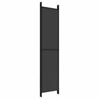 Divisorio 5 Pannelli Nero 250x220 cm Tessuto