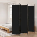 Divisorio 5 Pannelli Nero 250x220 cm Tessuto