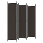 Divisorio a 6 Pannelli Marrone 300x220 cm in Tessuto
