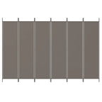 Divisorio a 6 Pannelli Antracite 300x220 cm Tessuto