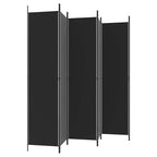 Divisorio a 6 Pannelli Nero 300x220 cm in Tessuto
