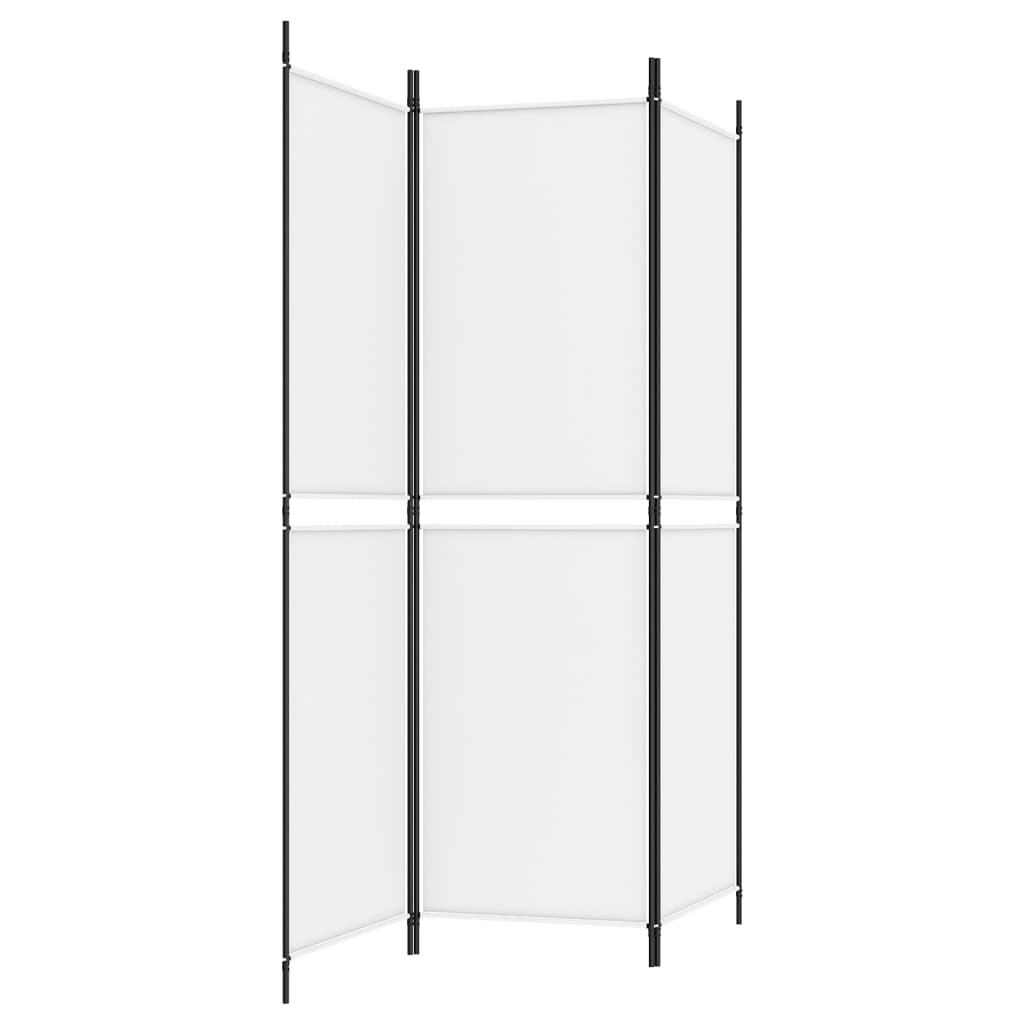 Divisorio a 3 Pannelli bianco 150x180 cm in Tessuto