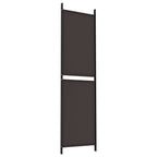 Divisorio a 3 Pannelli Marrone 150x180 cm in Tessuto