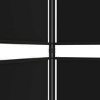 Divisorio a 3 Pannelli Nero 150x180 cm in Tessuto