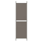 Divisorio a 4 Pannelli Antracite 200x180 cm Tessuto