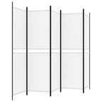 Divisorio a 5 Pannelli Bianco 250x180 cm Tessuto