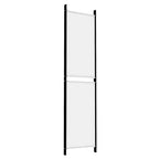 Divisorio a 4 Pannelli Bianco 200x200 cm Tessuto