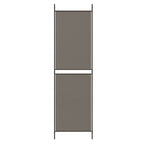Divisorio a 5 Pannelli Antracite 250x200 cm Tessuto