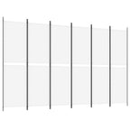 Divisorio a 4 Pannelli Bianco 300x200 cm Tessuto